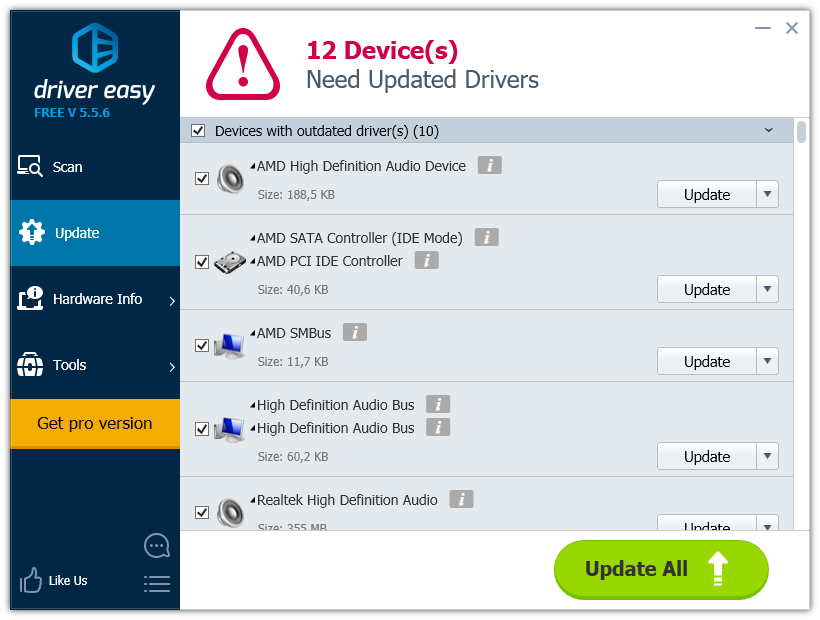 ücretsiz en iyi driver güncelleme programı Driver Easy